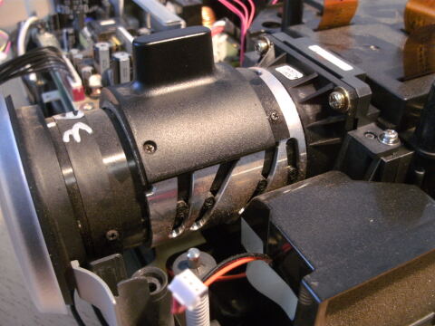 Das Objektiv des Beamers