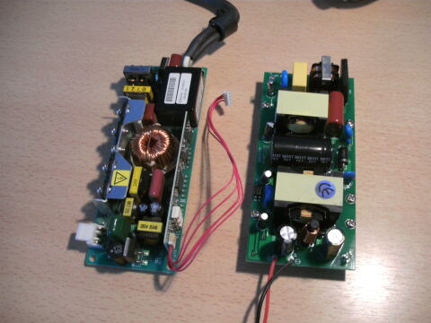 Die Vorschaltgeräte für die LED und die Gasentladungslampe